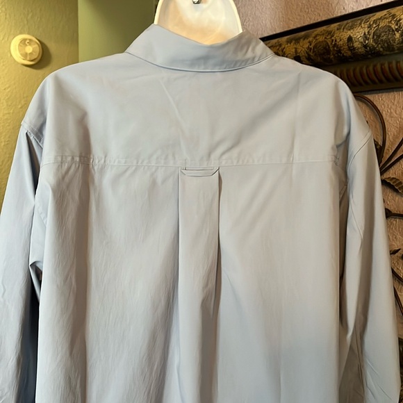 NWT Athleta Oversized Poplin Shirt - blue button up Sz M - Picture 7 of 13